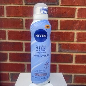 NIVEA Foaming Silk Mousse Body Wash Creme Smooth WHITE PEACH ORCHID BLOSSOM 6.8